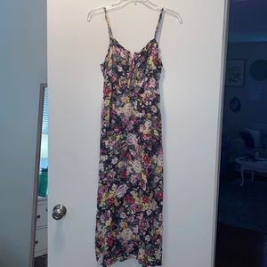 90’s style floral midi dress